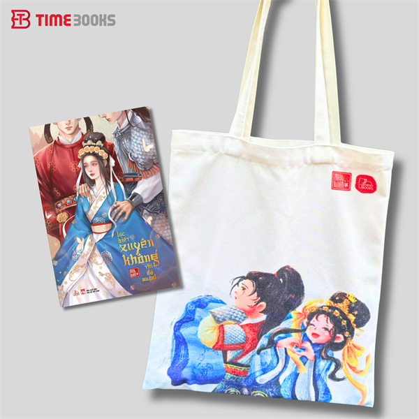 Combo sách Lúc biết xuyên không thì đã muộn + Túi tote Đam Vũ (xanh)