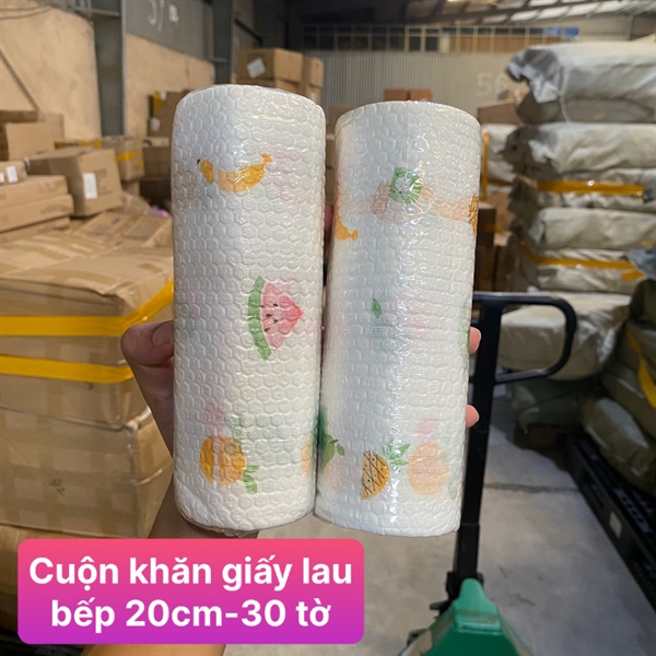 Cuộn khăn giấy lau bếp cỡ 20cm - 30 Tờ