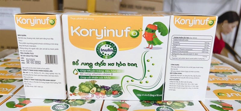 Koryinuf chất xơ hộp 20 ống 9/27