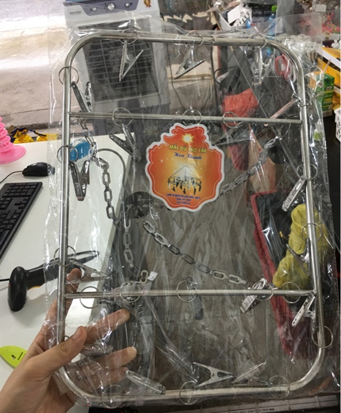 TD_Mắc dù vuông inox cao cấp/móc chùm inox HOA KHÁNH