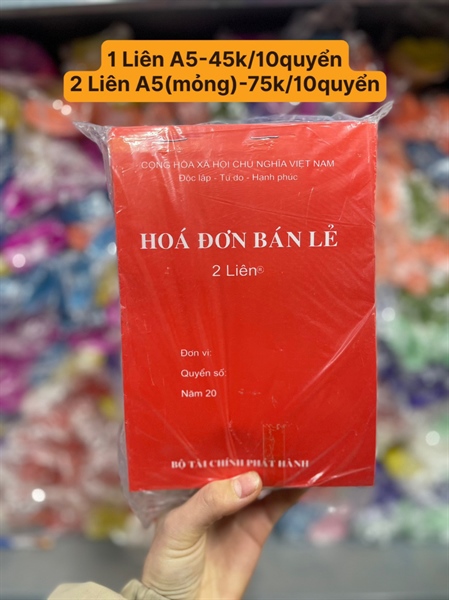 Hóa đơn bán lẻ 1 liên A5