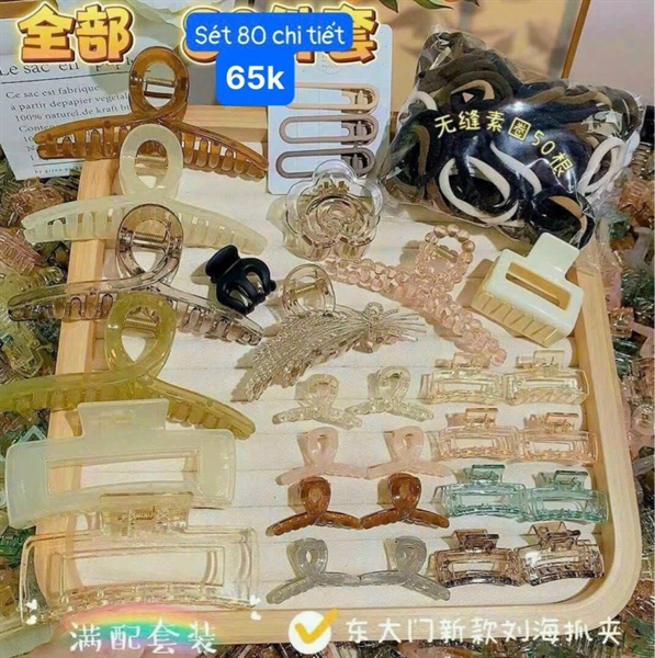 Set 80 chi tiết kẹp tóc