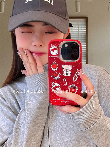 Case Đỏ Gấu May Mắn - 15