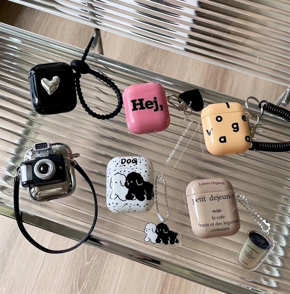 CASE Airpod Nâu Petit + Dây Ly Cf - Pro