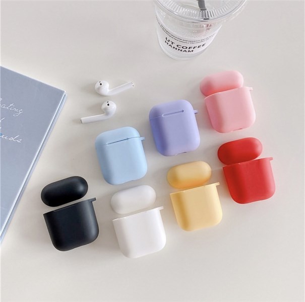 CASE Airpods 1/2 Basic ko kèm móc - Tím