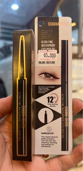 CHÌ KẺ MẮT SIVANNA ULTRA FINE WATERPROOF EYELINE GEL