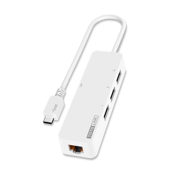 Totolink U1003C Đầu chuyển USB Type C ra LAN Gigabit Ethernet và 3 port USB 3.0