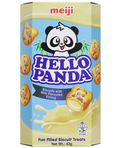 Meiji Hello Panda bánh gấu nhân kem sữa 43g - Biscuits