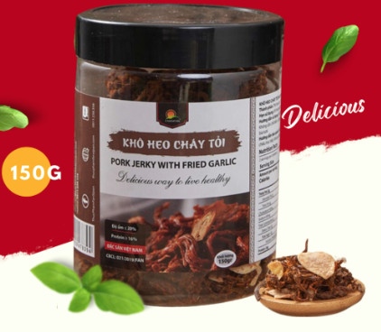 Fansipan khô heo cháy tỏi 150g - Pork jerky