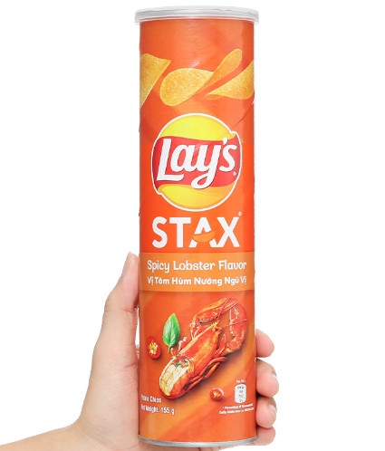 Lay's Stax khoai tây vị tôm hùm nướng ngũ vị 150g - Potato chips