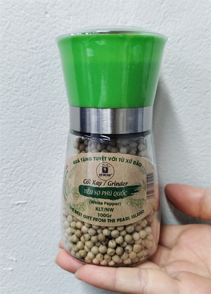 Đảo Ngọc cối xay tiêu sọ 100g - White pepper