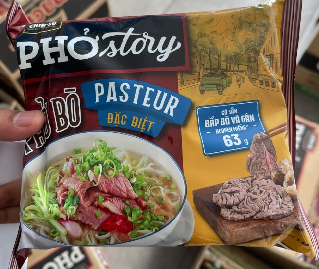 Chinsu phở Story Phở Bò Pasteur đặc biệt có bắp bò và gân 144g - Instant Pho