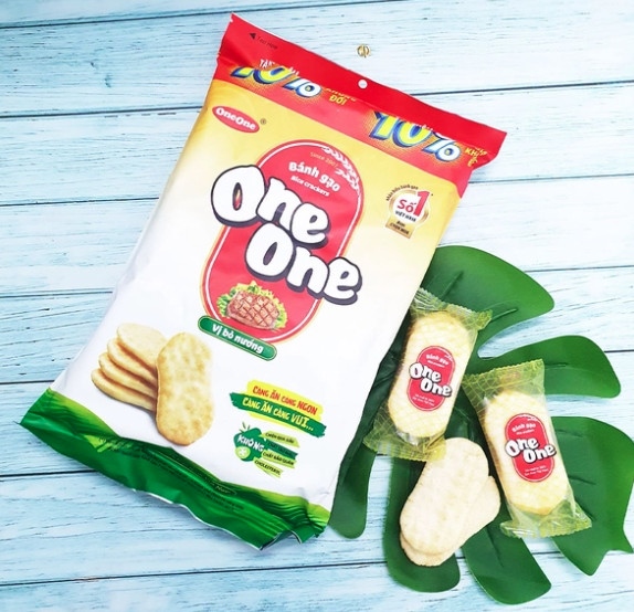 One One bánh gạo vị bò nướng 150g - Rice crackers