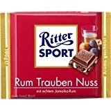 Ritter Sport socola sữa rượu rum nho khô 100g - Chocolate