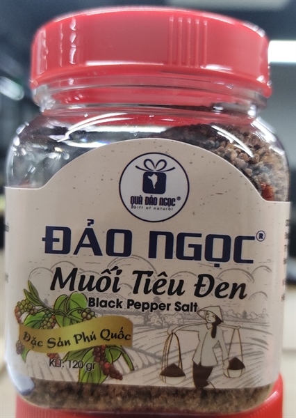 Đảo Ngọc muối tiêu đen 120g - Black pepper salt