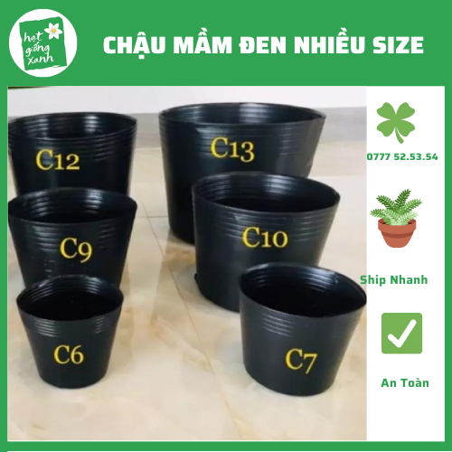 Chậu Mềm Đen C8(18*14)