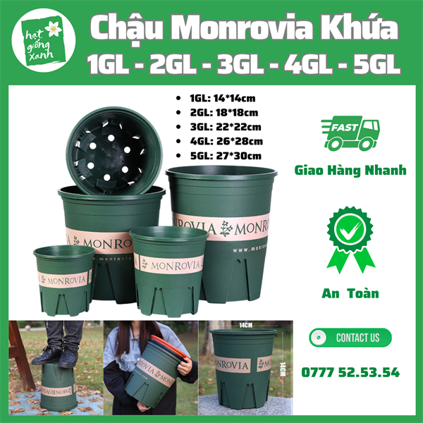Chậu Monrovia 2GL Khứa(18*18)
