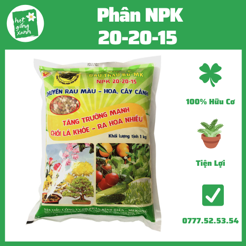 Phân Npk 20-20-15 (1kg)