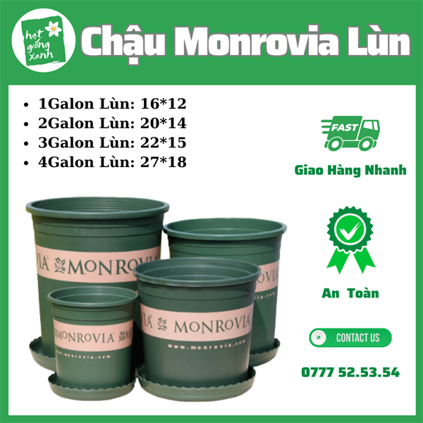 Chậu Monrovia Lùn 2GL (20*14cm)