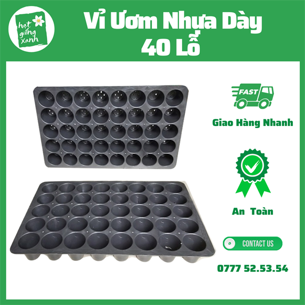 Vỉ Ươm Hạt Nhựa Dày 40 Lỗ