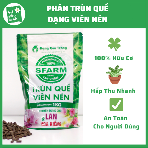 Phân Trùn Quế Viên Nén SFARM (1kg)