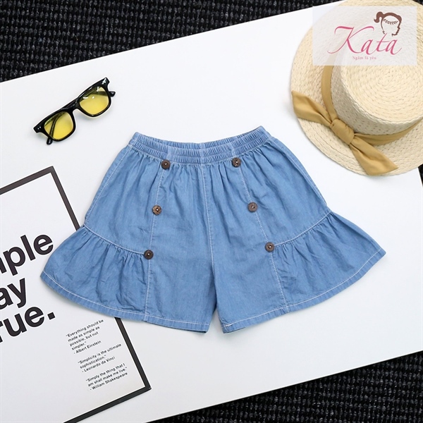 QG SHORT JEAN BÈO LAI ĐÍNH NÚT DỪA SIZE 4-14,R6