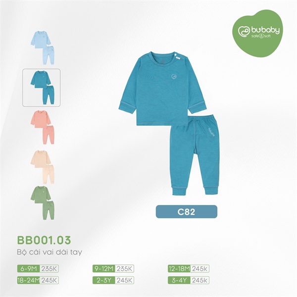 Bu Bộ dài tay CV - Bambus - xanh đậm