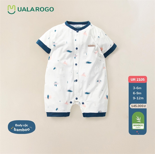 Uala Body cộc Bamboo UR2105 - Trắng