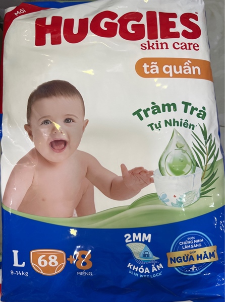 Tã Huggies quần L68+8 (9-14kg)