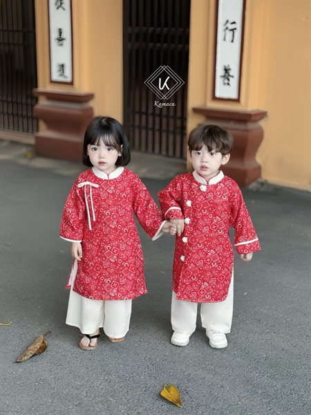 Set áo dài BT linen Cát tường