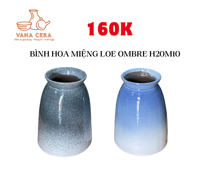 BÌNH HOA MIỆNG LOE OMBRE H20M10
