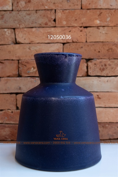 BÌNH HOA DÁNG LOE TÍM TRƠN H25M11