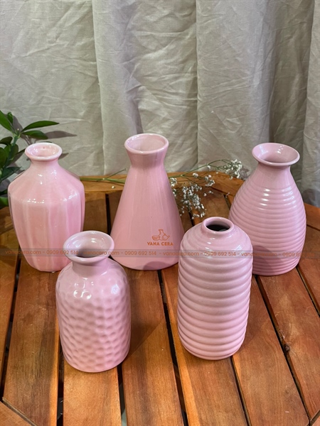 BÌNH HOA MINI TỔNG HỢP MÀU TRƠN