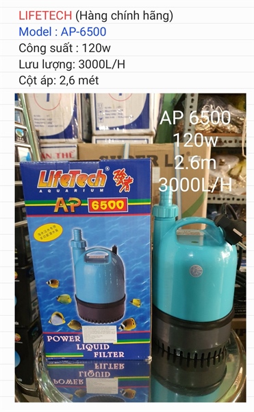 Máy bơm Lifetech AP 6500 - 120w - 3000L/h - 26m (cái)