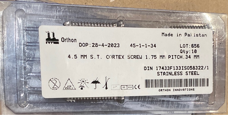 Vít cứng 4.5 dài 34.0mm - Pakistan