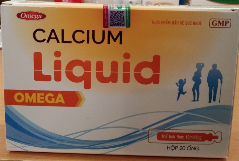 CALCIUM Liquid Omega Mediphar bổ sung calci (Hộp 20 ống x 10ml)