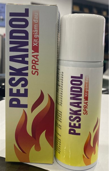 Xịt giảm đau Peskandol 100ml - Mepharco/Liên Phong