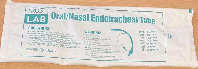 Ống đặt nội khí quản có bóng số 7 - Truslab/China