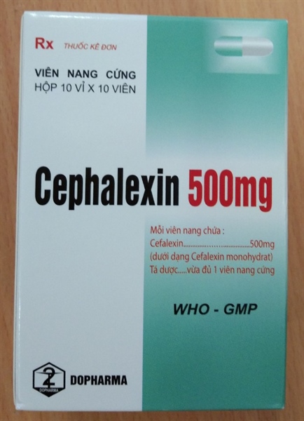 Cephalexin 500mg (Kiện 84Hộp x 10 vỉ x 10 viên) - TW2 2