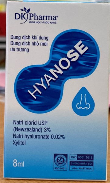 Hyanose 8ml (Dung dịch khí dung, nhỏ mũi ưu trương) - Dược Khoa