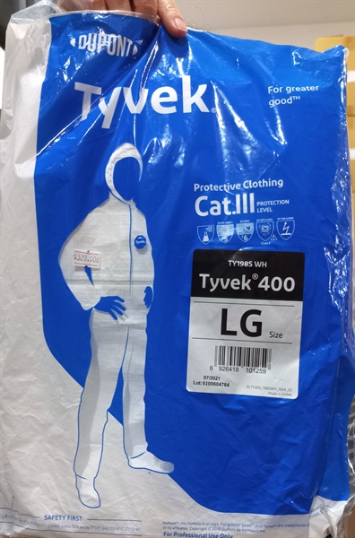Bộ quần áo phòng dịch (áo chùm BH chống hóa chất Tyvek 400) - Dupont/TQ