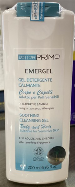 Dottorprimo Emergel (Chai 200ml) (Sữa tắm gội viêm da cơ địa) - Italy/Intershop
