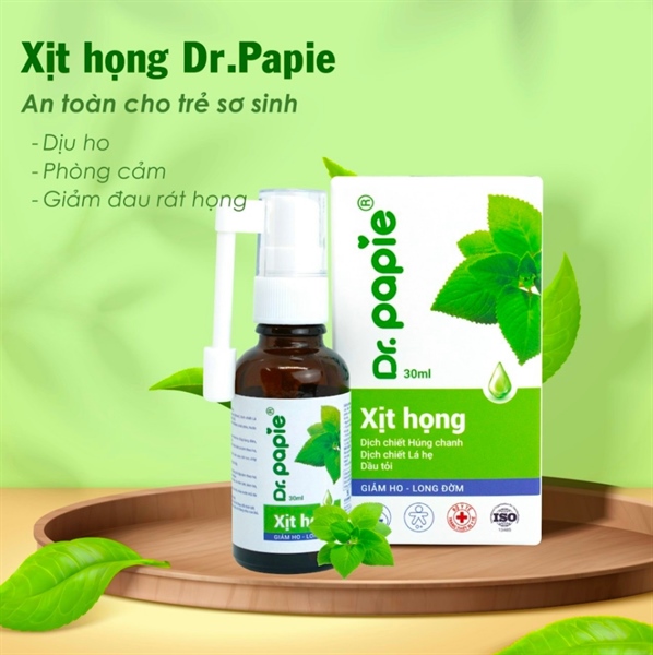 Xịt họng húng chanh Dr Papie 30ml - Starmed