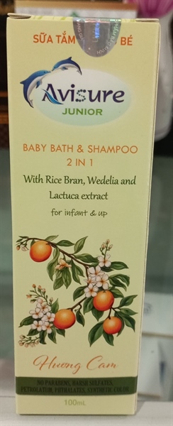 Sữa tắm gội cho bé Avisure Junior hương cam 100ml - Bảo Minh