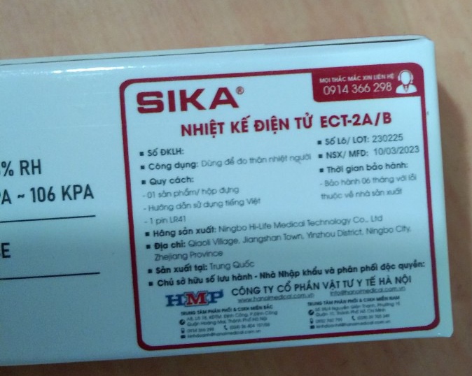 Nhiệt kế điện tử đầu cứng ECT-2A/B - VTYT Hà Nội 2