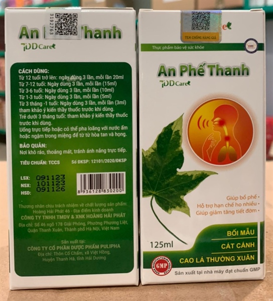 An Phế Thanh TDD Care (Lọ 125ml) - HHP