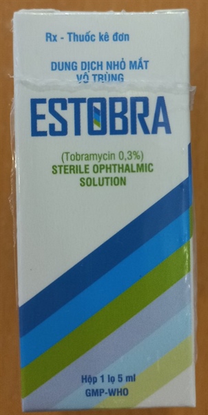 Dung dịch nhỏ mắt Estobra 5ml (Tobramycin) - Dược Khoa