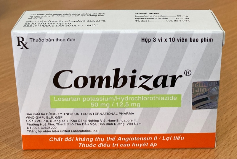 thuốc Combizar- Sang pharma-thuốc huyết áp-H*3vỉ*10viên