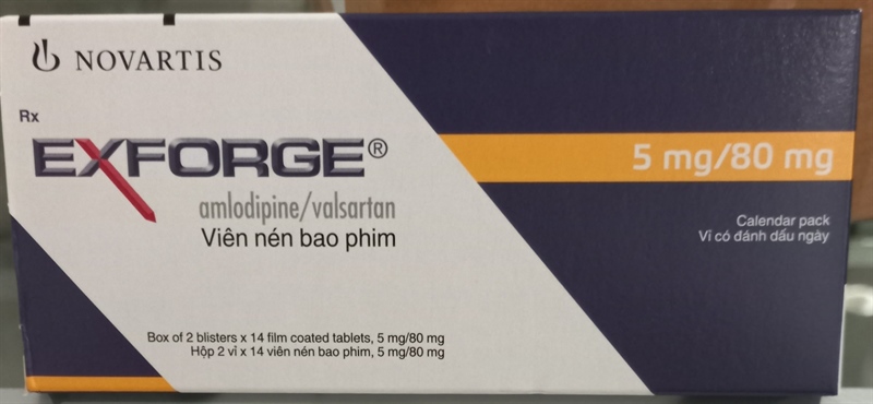 Thuốc Exforge 5mg/80mg điều trị tăng huyết áp vô căn (Hộp 2vỉ x 14viên) - Thụy sỹ 2
