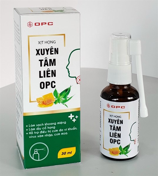 Xịt họng Xuyên Tâm Liên 30ml - OPC